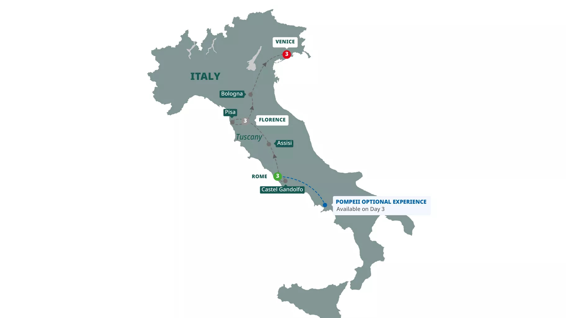 map great italian cities guided tour 1